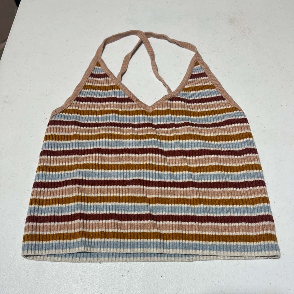 Kendall & Kylie Multicolor Striped Tank Top